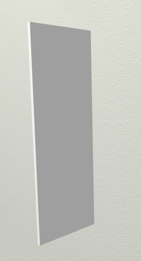 Панель торцевая ВП Капля (для шкафа верхнего высокого) Белый в Горняке - gornyak.mebel54.com | фото