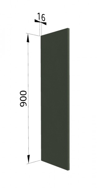 Панель торцевая ВП Квадро (для шкафа верхнего высокого) Оливково-зеленый в Горняке - gornyak.mebel54.com | фото