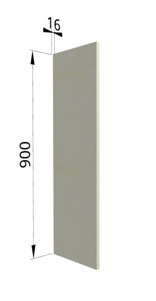 Панель торцевая ВП Квадро (для шкафа верхнего высокого) Ваниль кожа в Горняке - gornyak.mebel54.com | фото