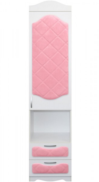 Пенал с ящиками серии Иллюзия 36 Светло-розовый в Горняке - gornyak.mebel54.com | фото