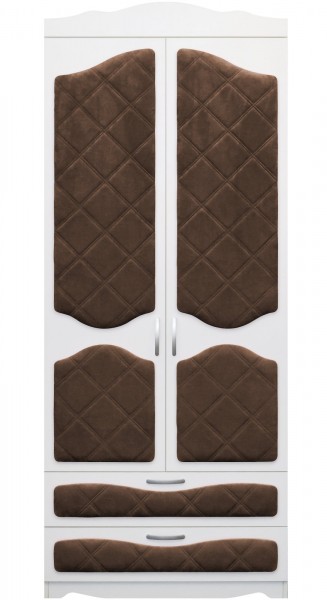 Шкаф 2-х створчатый с ящиками серии Иллюзия 08 Шоколад в Горняке - gornyak.mebel54.com | фото