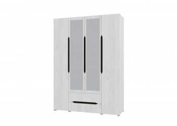 Шкаф 4-х створчатый с ящиками и зеркалами Вега (Прованс) в Горняке - gornyak.mebel54.com | фото