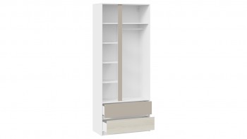 Шкаф для одежды комбинированный «Сканди» Дуб Гарден/Белый/Глиняный серый в Горняке - gornyak.mebel54.com | фото