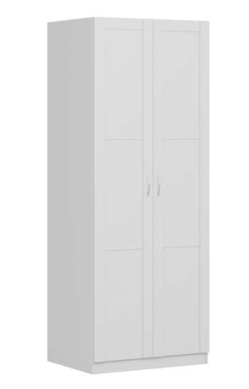 Шкаф двухдверный Пегас сборный белый в Горняке - gornyak.mebel54.com | фото