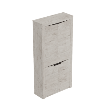 Шкаф двухдверный Соренто с комплектом полок (3 шт) Дуб бонифаций/Кофе структурный матовый в Горняке - gornyak.mebel54.com | фото