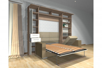 Шкаф-кровать с диваном Каролина в Горняке - gornyak.mebel54.com | фото