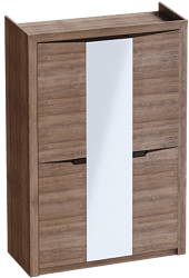 Шкаф трехдверный Соренто Дуб стирлинг/Кофе структурный матовый в Горняке - gornyak.mebel54.com | фото