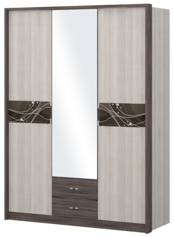 Шкаф трехстворчаты с зеркалом Шк68.1 Николь в Горняке - gornyak.mebel54.com | фото