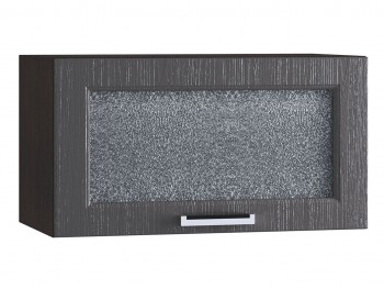 Шкаф верхний горизонтальный со стеклом 600, ШВГС 600 (Клен серый/корпус венге) в Горняке - gornyak.mebel54.com | фото