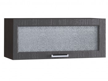 Шкаф верхний горизонтальный со стеклом 800, ШВГС 800 (Клен серый/корпус венге) в Горняке - gornyak.mebel54.com | фото