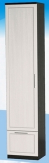 Шкаф высокий с ящиком ДЛЯ ГОСТИНОЙ ШВЯ-450 Венге/Дуб выбеленный в Горняке - gornyak.mebel54.com | фото