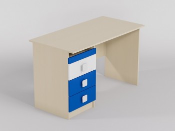 Стол (прямая столешница) Скай люкс (Синий/Белый/корпус Клен) в Горняке - gornyak.mebel54.com | фото