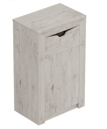 Тумба с дверцей и ящиком Соренто Дуб бонифаций/Кофе структурный матовый в Горняке - gornyak.mebel54.com | фото