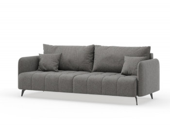 Валериан диван трёхместный прямой Стальной, ткань RICO FLEX 9292 в Горняке - gornyak.mebel54.com | фото