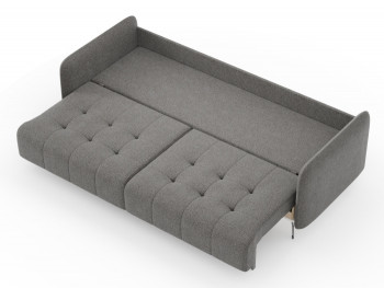 Валериан диван трёхместный прямой Стальной, ткань RICO FLEX 9292 в Горняке - gornyak.mebel54.com | фото