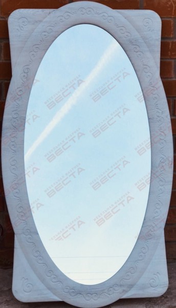 Зеркало Овальное МДФ Белый в Горняке - gornyak.mebel54.com | фото